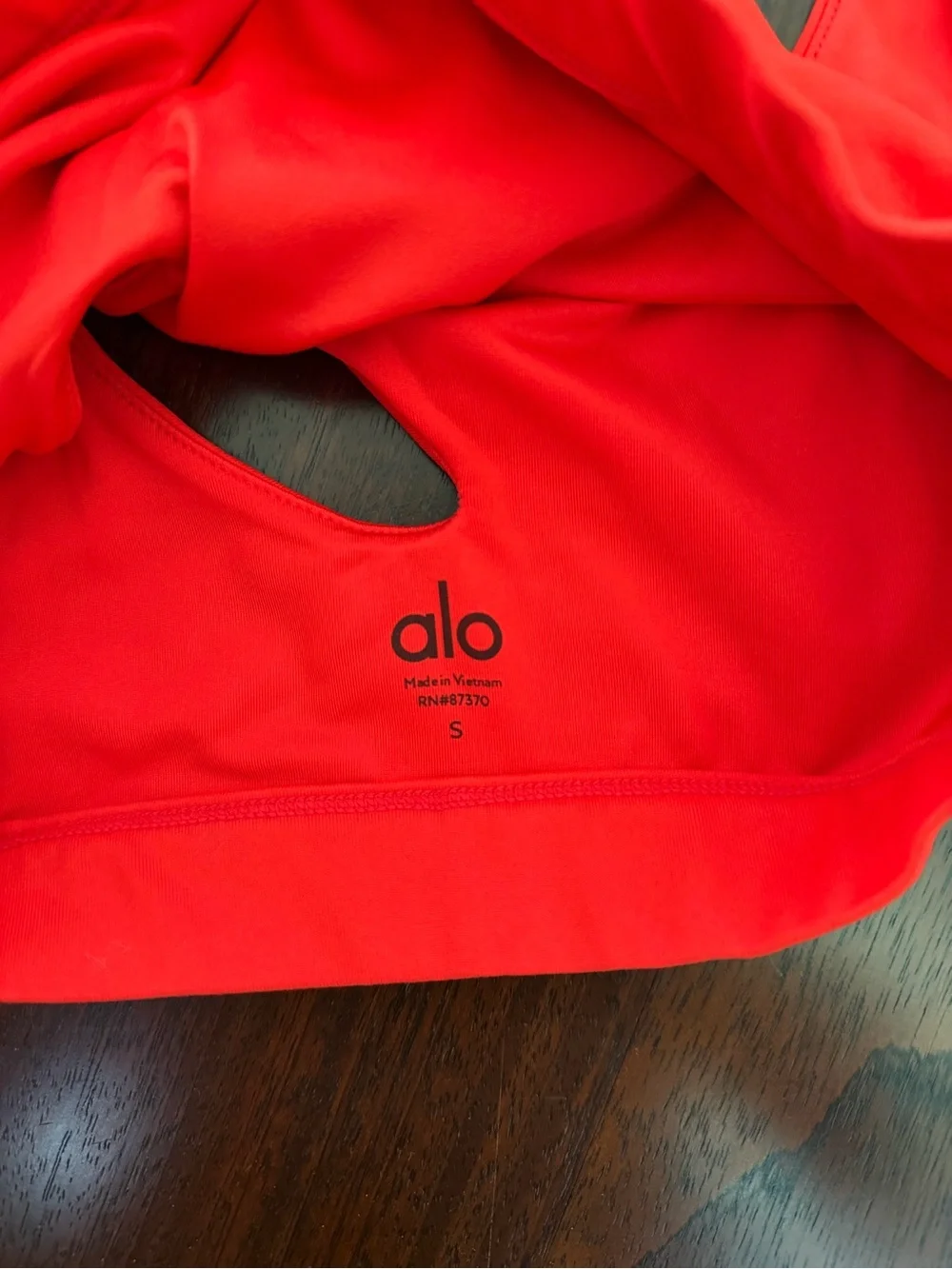 ALO Yoga Bright Red Double-Strap Sports Bra